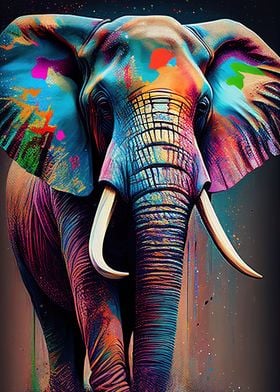 Colorful Elephant Animals