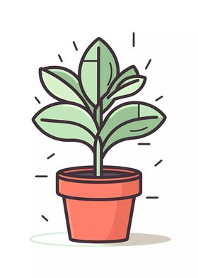 Cute Minimalist Pot Plant