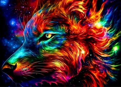 Colorful Wolf