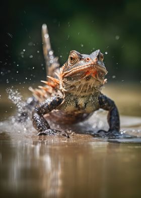 Basilisk Lizard Water Walk