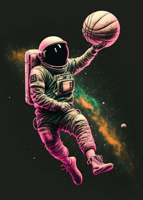 Astronaut Basketball Space