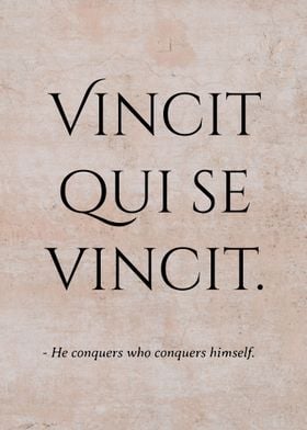 Latin Quote Conquere