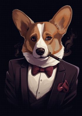 Vintage Corgi Gentleman