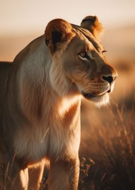 Lioness Wildlife Portrait