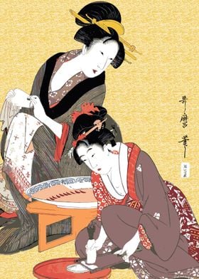 Women Preparing Sashimi