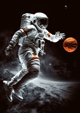 Astronaut Basketball Space