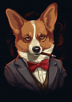 Vintage Corgi Gentleman