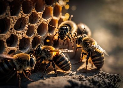 Bees in hive