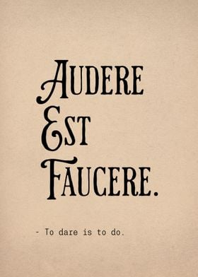 Latin Quote To Dare