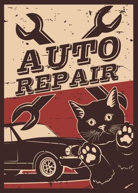 Retro Cat and Garage 6