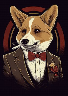 Vintage Corgi Gentleman