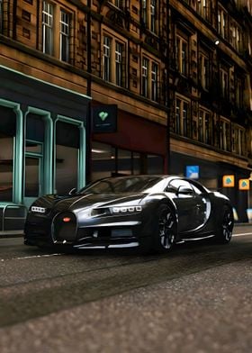 bugatti Chiron city race