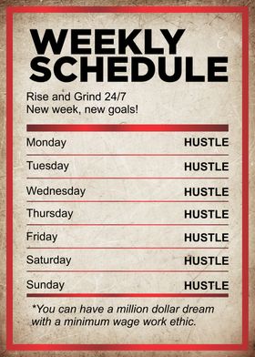 weekly schedule to success