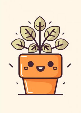 Cute Minimalist Pot Plant