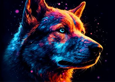 Colorful Wolf