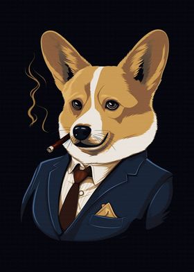 Vintage Corgi Gentleman