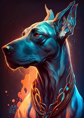 Great Dane Dog Whimsical