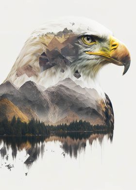 eagle double exposure