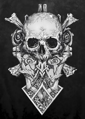 Skull Monochrome Art