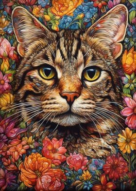 Floral Cat