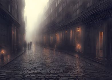 Magical dark alley 