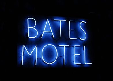 Bates Motel neon sign