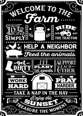 Welcome To The Farm Poster