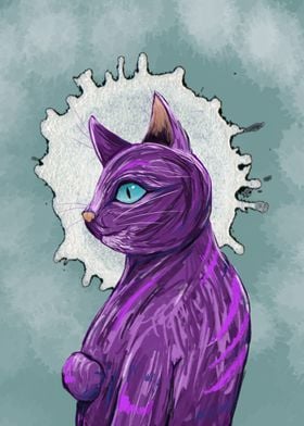  Portrait of a purple cat