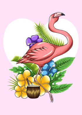 Flamingo summer tropical