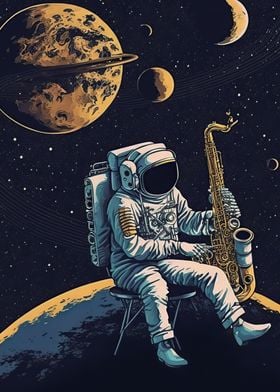 Astronaut saxophone