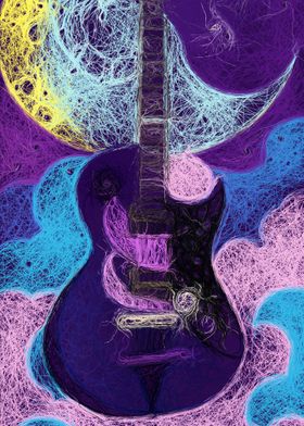 Purple Cosmic Guitar