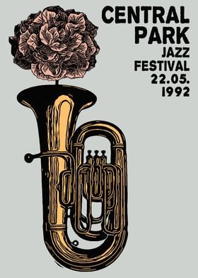 Central Park Jazz Poster