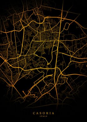 Casoria City Map Gold