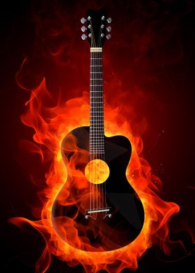 Guitar on Fire