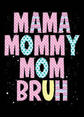 Cute mom words in pink