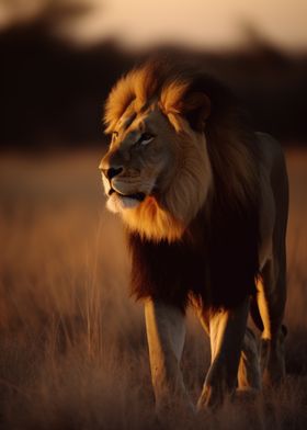 Lion Wildlife Portrait