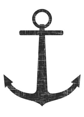 Anchor in distressed Black
