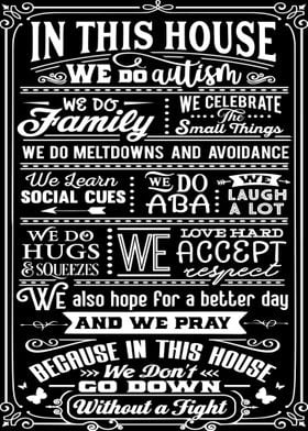 Autism House Rules Poster