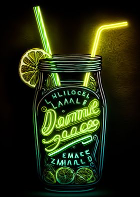 Cocktail Drink Neon