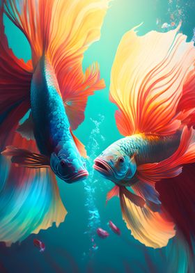 Color Gradient Betta Fish