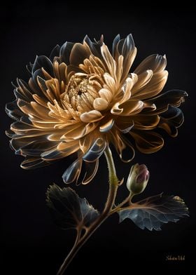 Dazzling Golden Dahlia