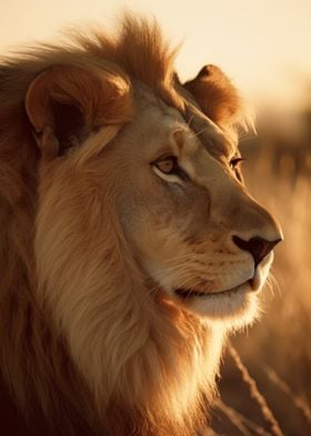 Lion Wildlife Portrait