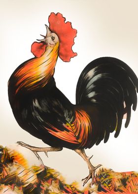 rooster painting