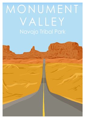 Poster con cornice - Acquerelli - Monument Valley Navajo Tribal