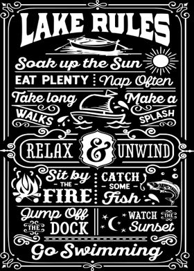 Obey The Lake Rules Poster