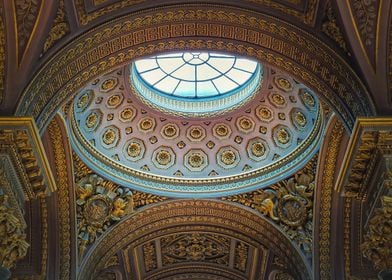 glass dome and gold decor