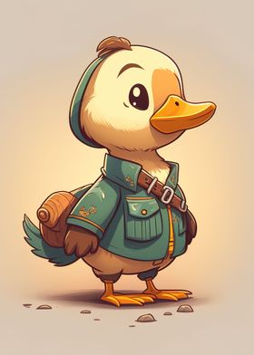 Cute cartoon duck 