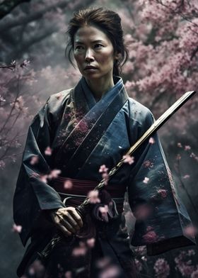 Samurai Sakura Art