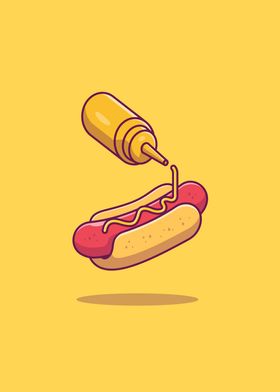 Hotdog With Mustard 