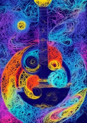 Space Colorful Guitar